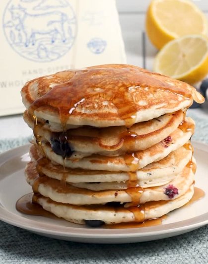 Bellwether Farms ricotta blueberry lemon pancakes reel