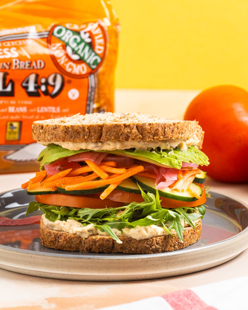 Food for Life Ezekiel 4:9 veggie sandwich