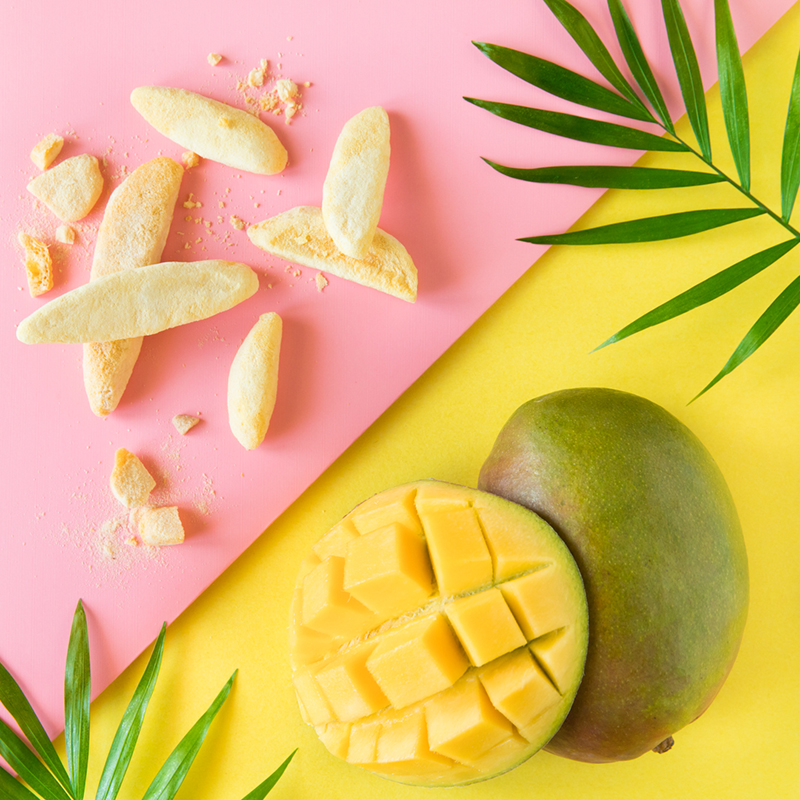 Mango dish food styling