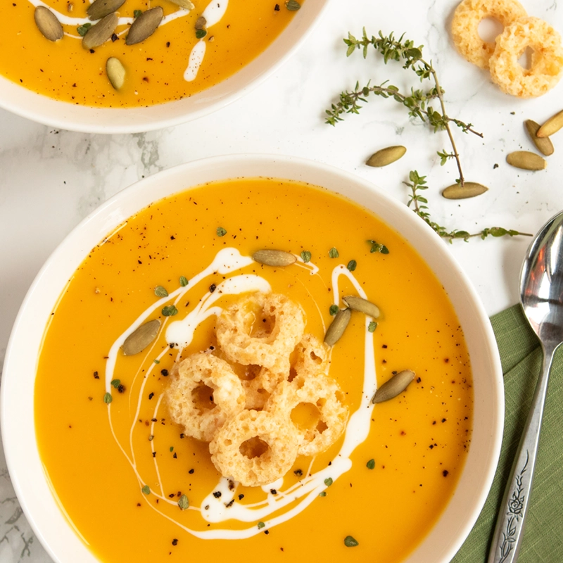 Butternut squash dish food styling