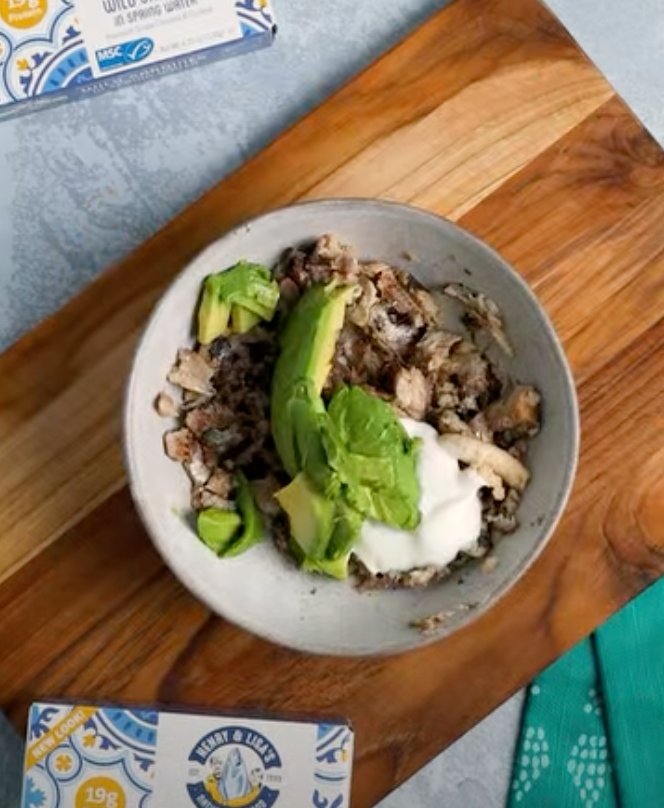 Henry and Lisa’s sardine avocado bowl Facebook reel